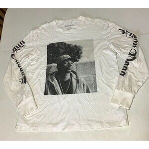 2018 Spanky's Snoop Dogg White Long Sleeve Rap Tec T-Shirt Size Medium